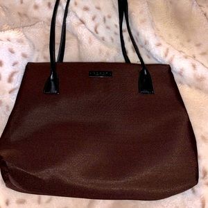 Brown Neoprene Coach Tote